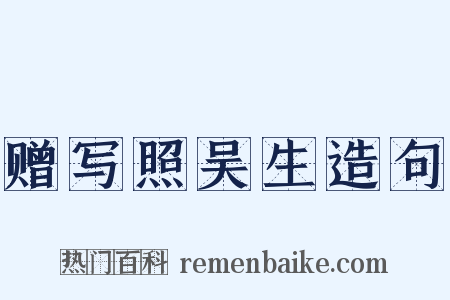 赠写照吴生造句是什么意思的图片
